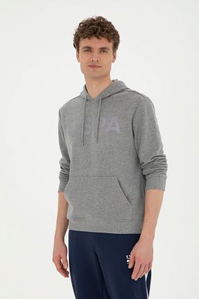 سوئیشرت طوسی مردانه ساده U.S. Polo Assn. - کد 834787653