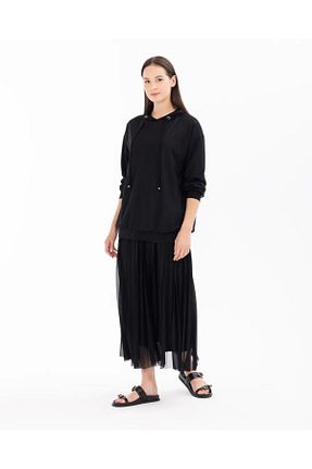 سوئیشرت مشکی زنانه ساده SEÇİLSTORE - کد 858998184