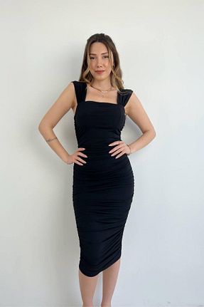 لباس مشکی زنانه مخلوط پلی استر Mossta - کد 681507712