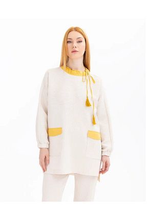 سوئیشرت بژ زنانه ساده SEÇİLSTORE - کد 851719119