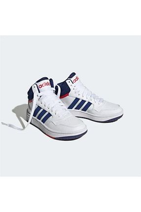 کفش بسکتبال سفید بچه گانه چرم مصنوعی adidas - کد 601799274