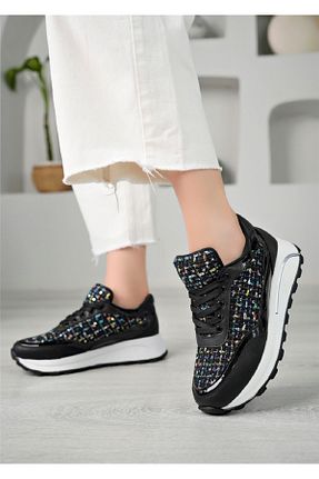 کفش اسنیکر مشکی زنانه بند دار homiro - کد 835099719