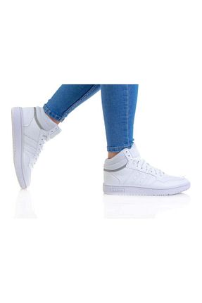 کفش بسکتبال سفید بچه گانه چرم مصنوعی adidas - کد 321288702
