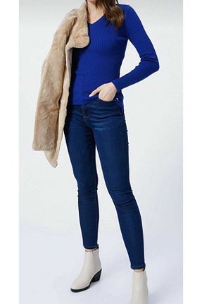 شلوار جین آبی زنانه پاچه پهن DRC trend - کد 858912570