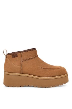 بوت / نیم بوت قهوه ای زنانه پاشنه تخت UGG - کد 858917056