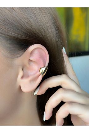 گوشواره غضروفی جواهر طلائی زنانه استیل ضد زنگ Ressia - کد 858956497