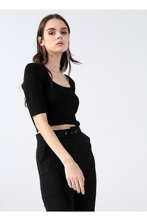 بلوز مشکی زنانه ساده Fabrika - کد 360970265