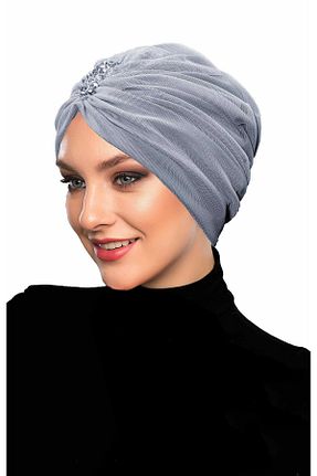 کلاه شنای حجاب طوسی زنانه fidan bone - کد 793418377