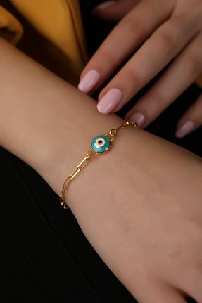 دستبند نقره طلائی زنانه 18 عیار Sunshine - کد 804508475