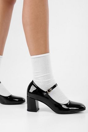 کفش پاشنه بلند کلاسیک مشکی زنانه چرم لاکی Shoeberry - کد 859003883