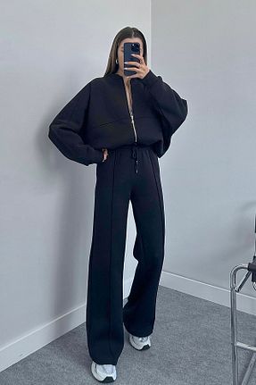 ست گرمکن مشکی زنانه پنبه ای Neşeli Butik - کد 775917143