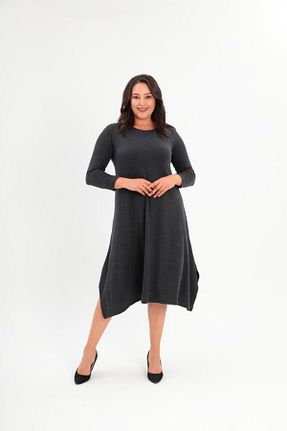 لباس سایز بزرگ طوسی زنانه ویسکون Mezure - کد 859095661