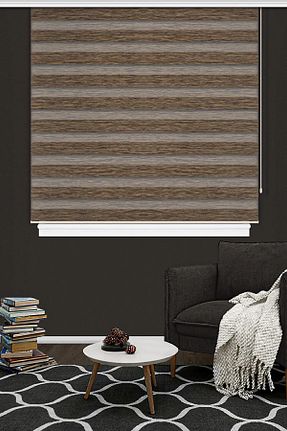 پرده کشوئی قهوه ای کلاسیک Stor Noveva Home - کد 762015168