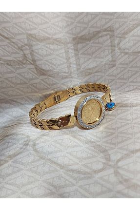 دستبند استیل (فولاد) طلائی زنانه استیل (فولاد) YİĞİTKARANAKSESUAR - کد 670572843