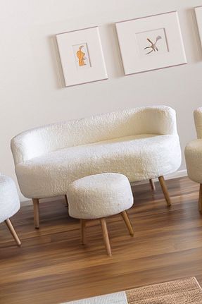 ست مبلمان چای خوری سفید YAPKAR - کد 849933304