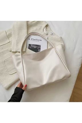 کیف دوشی بژ زنانه چرم مصنوعی HONEY BAG - کد 779363544