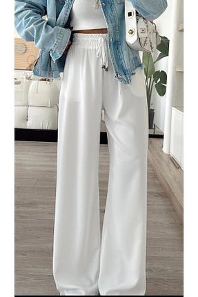 شلوار سفید زنانه پارچه Butik - کد 848794966
