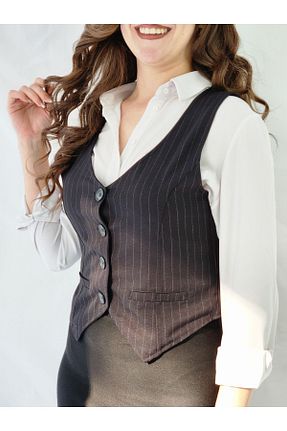 جلیقه مشکی زنانه اسلیم YAXİ - کد 809081885