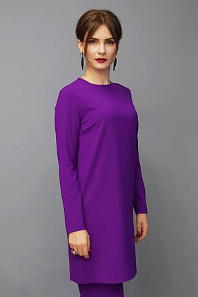 تونیک حجاب بنفش زنانه ویسکون ÖNDER ÖZSOY - کد 88184283
