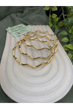 دستبند استیل (فولاد) طلائی زنانه استیل (فولاد) Ayya Aksesuar - کد 858971973