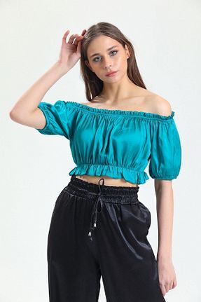 بلوز سبز زنانه ساده Sense - کد 665939012