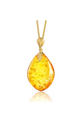 گردنبند نقره آبی زنانه 925 عیار Amber by Mazukna - کد 837283088