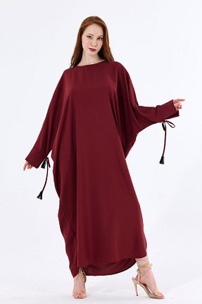 کافتان و کیمونو حجاب زرشکی زنانه ویسکون Sense - کد 832023954