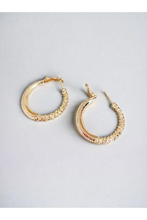 گوشواره جواهر طلائی برنجی İlraysa - کد 788646249