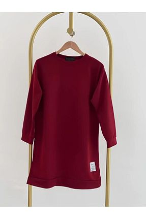 تونیک حجاب زرشکی زنانه مخلوط پلی استر exxitcollection - کد 834243927