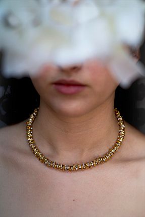 گردنبند جواهر طلائی زنانه برنجی Soul of Anatolia - کد 858996725