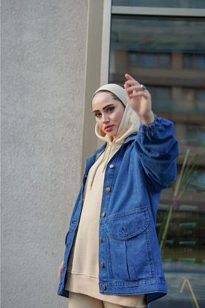 کت آبی زنانه اورسایز Genel Markalar - کد 329466207