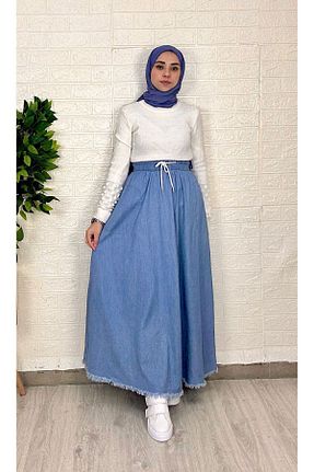 دامن حجاب آبی زنانه کلوش MODA CEYDA - کد 809323597