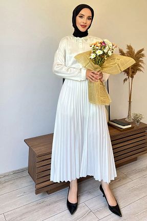 دامن حجاب سفید زنانه بافتنی Julude - کد 858879950