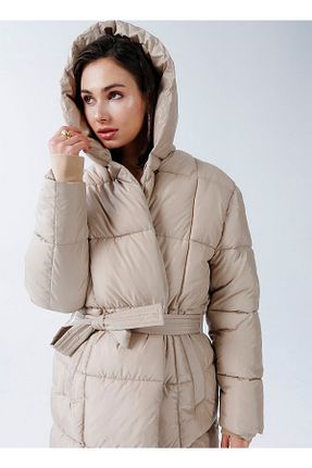 کاپشن بژ زنانه بافتنی Fabrika - کد 411066910