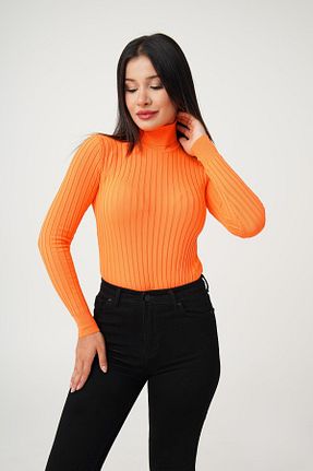پلیور نارنجی زنانه ساده Hipo Trend - کد 858940740