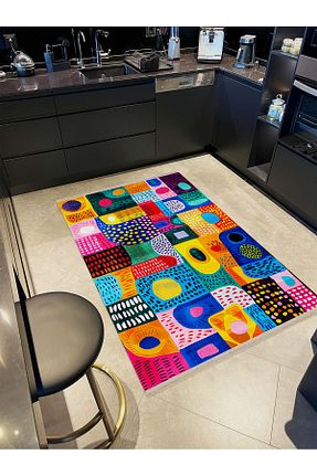فرش رنگی قابل شستشو Rugs Modern Halı - کد 858946997