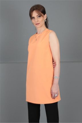 تونیک حجاب نارنجی زنانه مخلوط پلی استر ÖNDER ÖZSOY - کد 465143334