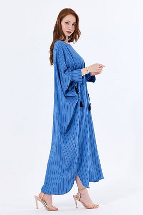 کافتان و کیمونو حجاب سرمه ای زنانه ویسکون Sense - کد 832023762