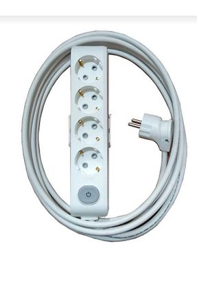 کابل افزودنی پریز گروهی سفید 4 VİKO - کد 683946105