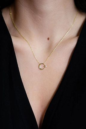 گردنبند نقره طلائی زنانه 925 عیار Sunshine - کد 778476328