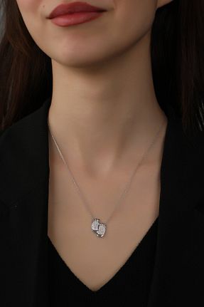گردنبند نقره رنگی زنانه 18 عیار Sunshine - کد 804568789