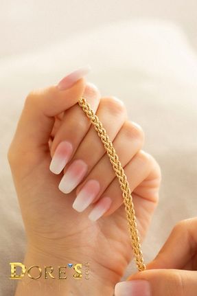 دستبند طلا زرد زنانه 14 عیار Dores Gold - کد 217169551