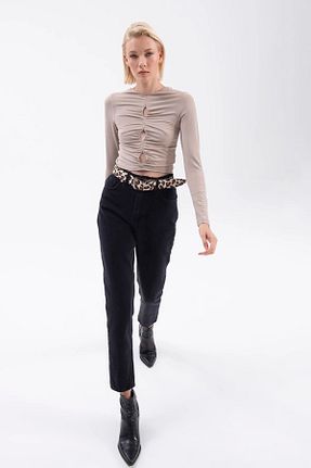 شلوار جین مشکی زنانه پاچه تنگ WODDİ - کد 859066558