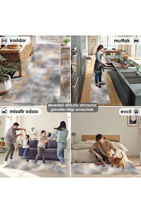 فرش قهوه ای قابل شستشو Bir Aksesuar - کد 834410460