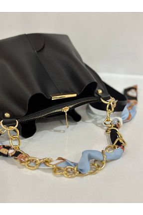 کیف دوشی مشکی زنانه چرم مصنوعی ESTUTE - کد 654449004