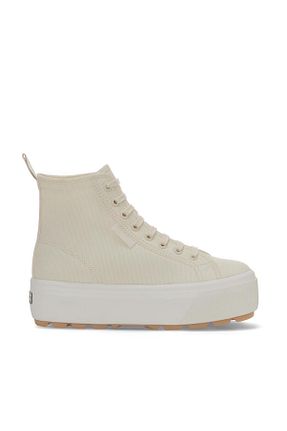 کفش اسنیکر بژ زنانه بند دار Superga - کد 747152061