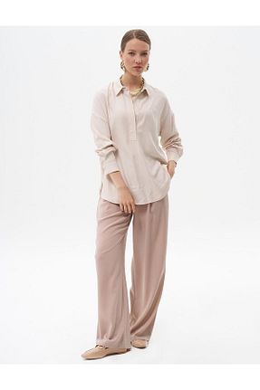 پیراهن حجاب بژ زنانه رگولار Kayra - کد 839638594