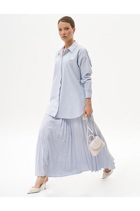 تونیک حجاب آبی زنانه بافتنی Kayra - کد 839617337