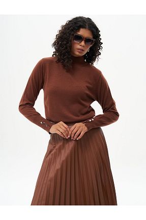 تونیک حجاب زرشکی زنانه بافتنی Kayra - کد 771588401
