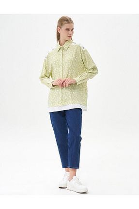 پیراهن حجاب سبز زنانه رگولار Kayra - کد 848702742
